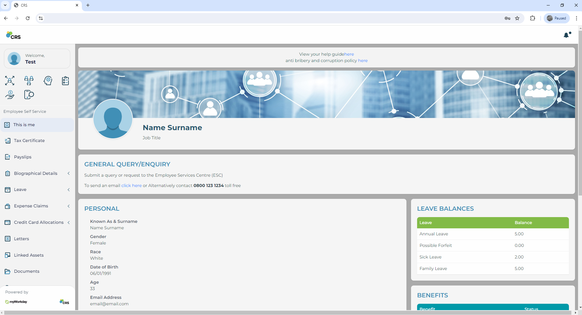 Empower employees dashboard